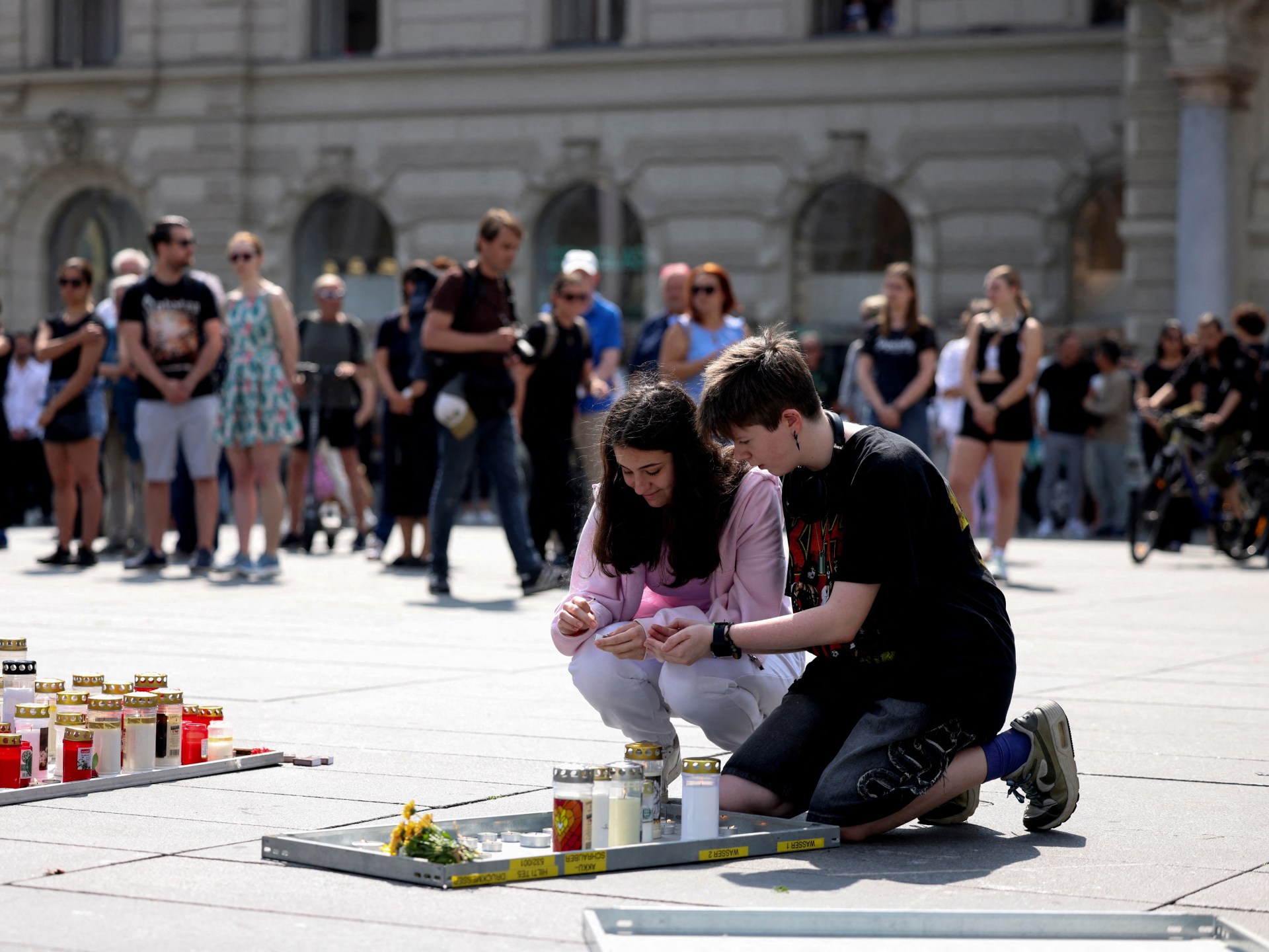 Austrian police find bomb plans at shooting suspect’s home as nation mourns | Gun Violence News
