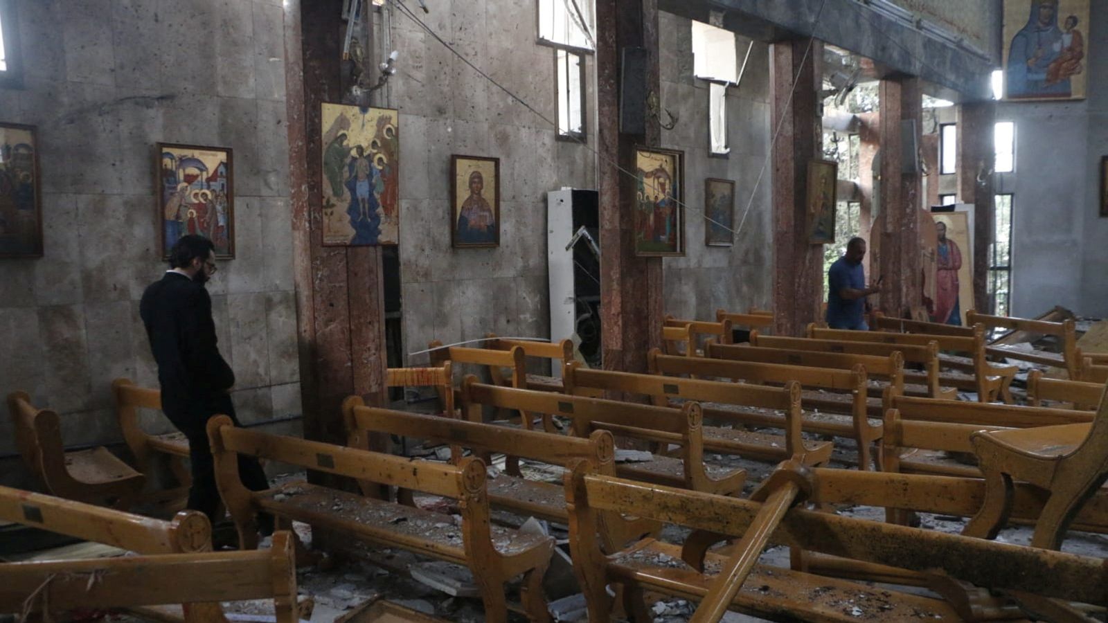 Syria: 22 killed after suicide bomber opens fire at church - and then detonates explosive vest | World News