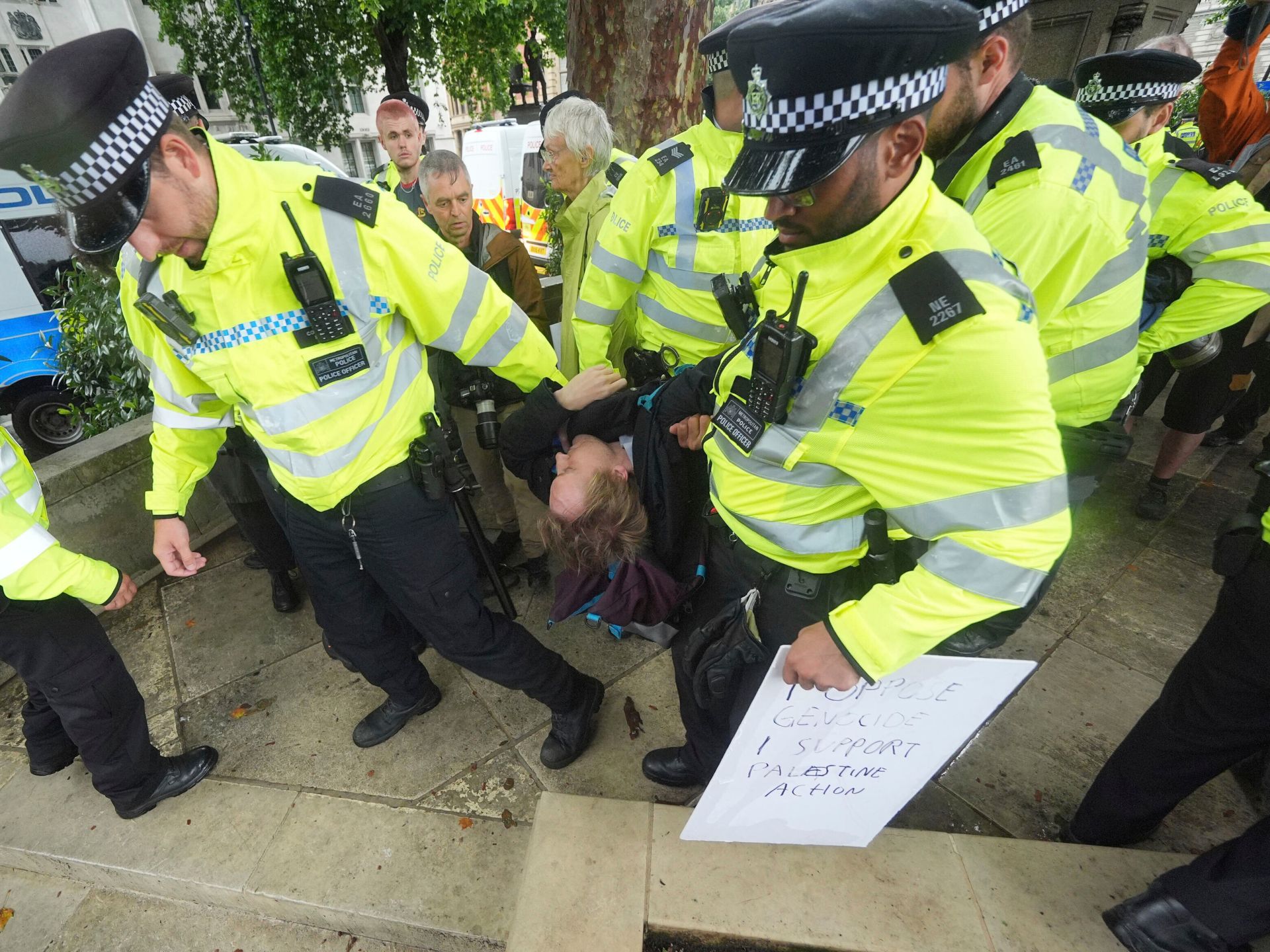 Protests held across UK supporting banned Palestine Action despite arrests | Protests News
