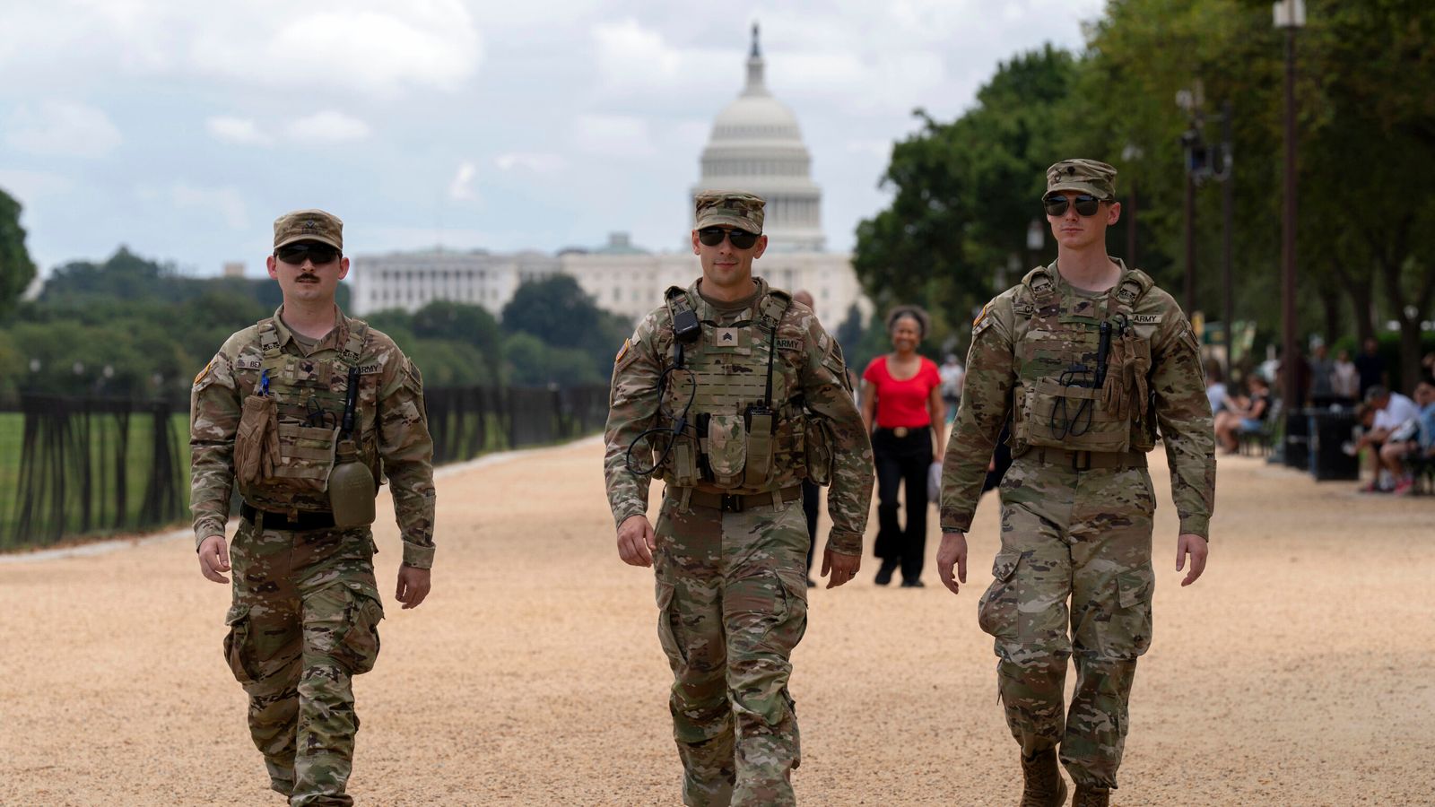 National Guard will begin carrying firearms in Washington DC, official says | US News