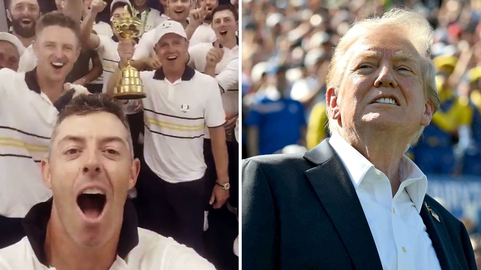 'Are you watching, Donald Trump?': US president responds to Team Europe's Ryder Cup taunt | UK News