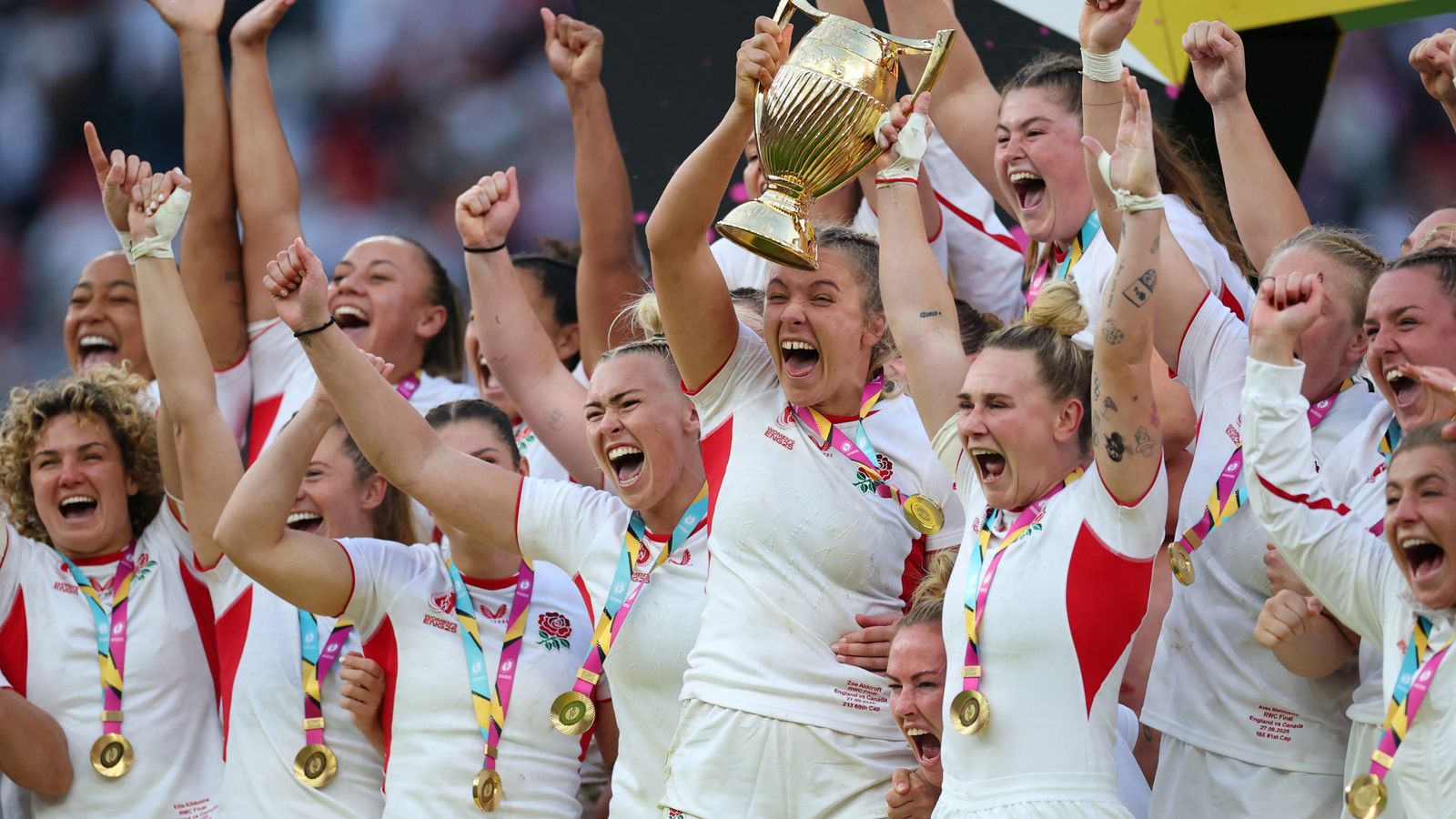 England crowned Women's Rugby World Cup champions after emphatic win over Canada | UK News