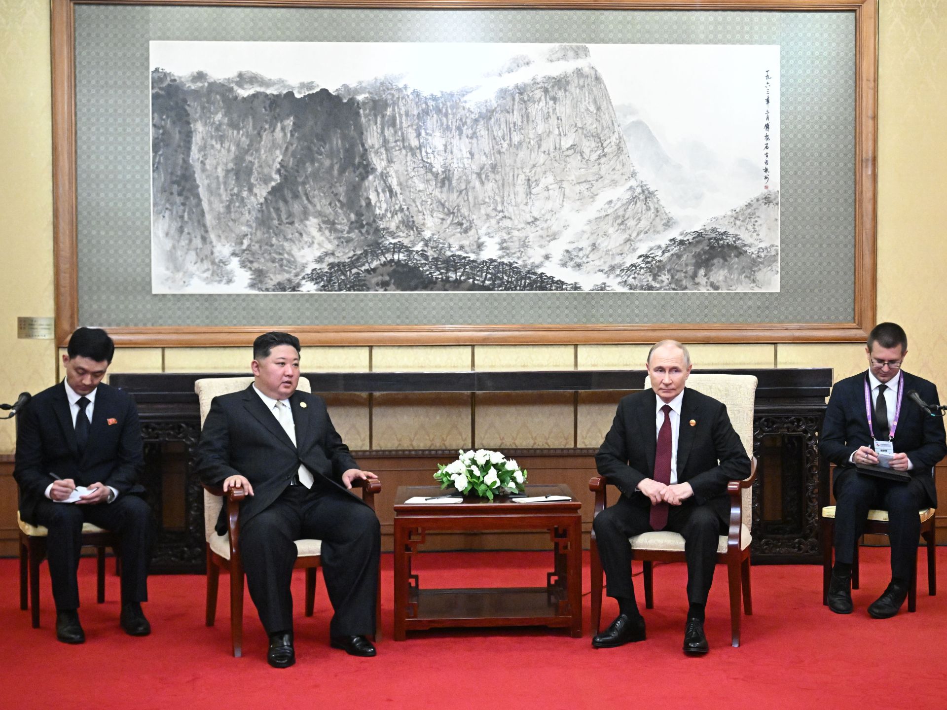Putin, Kim meet in Beijing; Kremlin says Russia not plotting against US | Kim Jong Un News