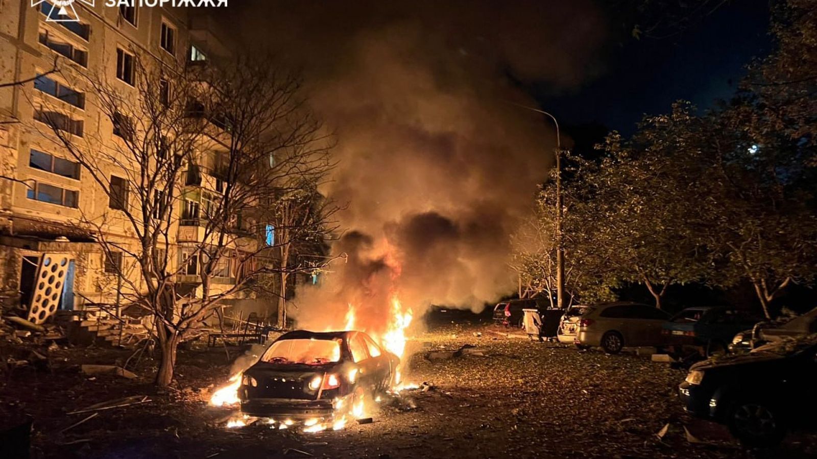 At least five killed in Ukraine after Russian missile and drone attack - as Poland forced to scramble jets | World News