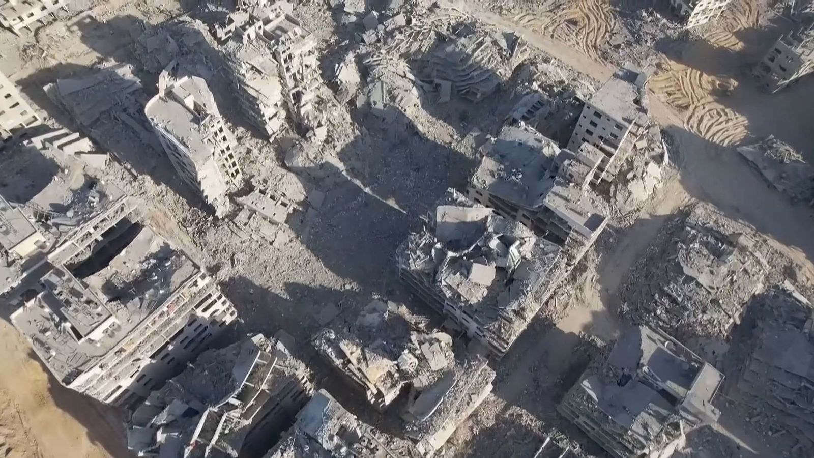 Drones capture staggering images of Gaza devastation - as people find nothing left | World News
