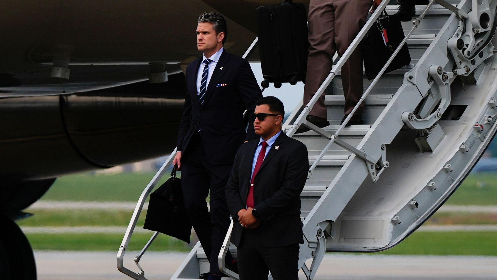 US defence secretary Pete Hegseth's jet makes unscheduled landing in UK after in-air issue | US News