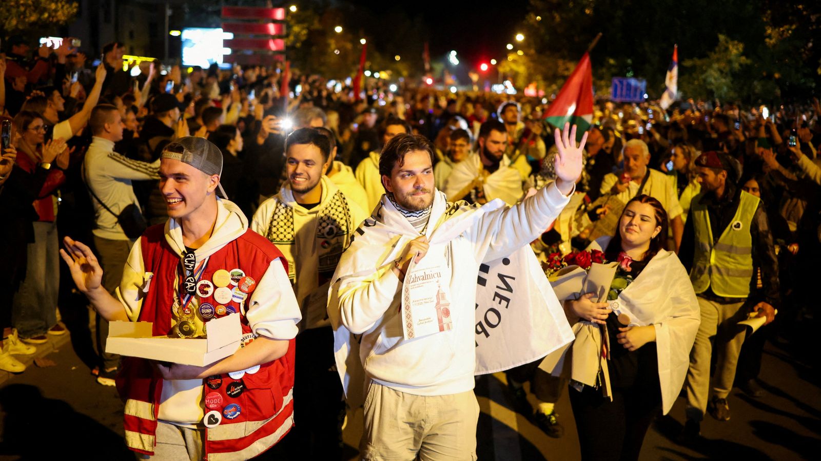Serbia protests: Thousands gather as student-led movement marks anniversary of Novi Sad tragedy | World News