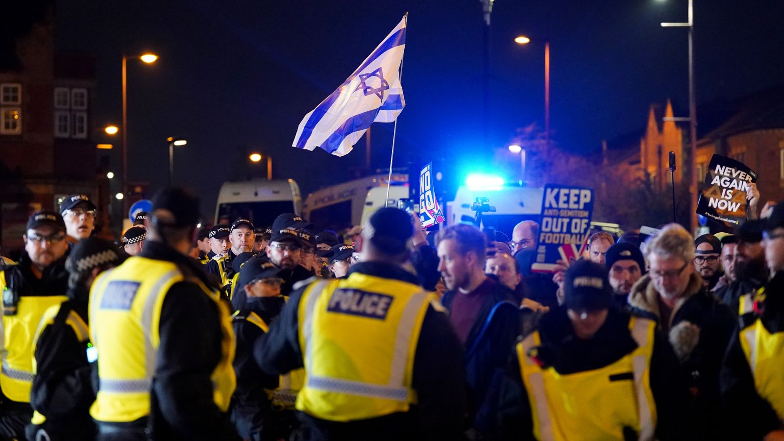 Six arrested amid protests ahead of Maccabi Tel Aviv versus Aston Villa game | UK News