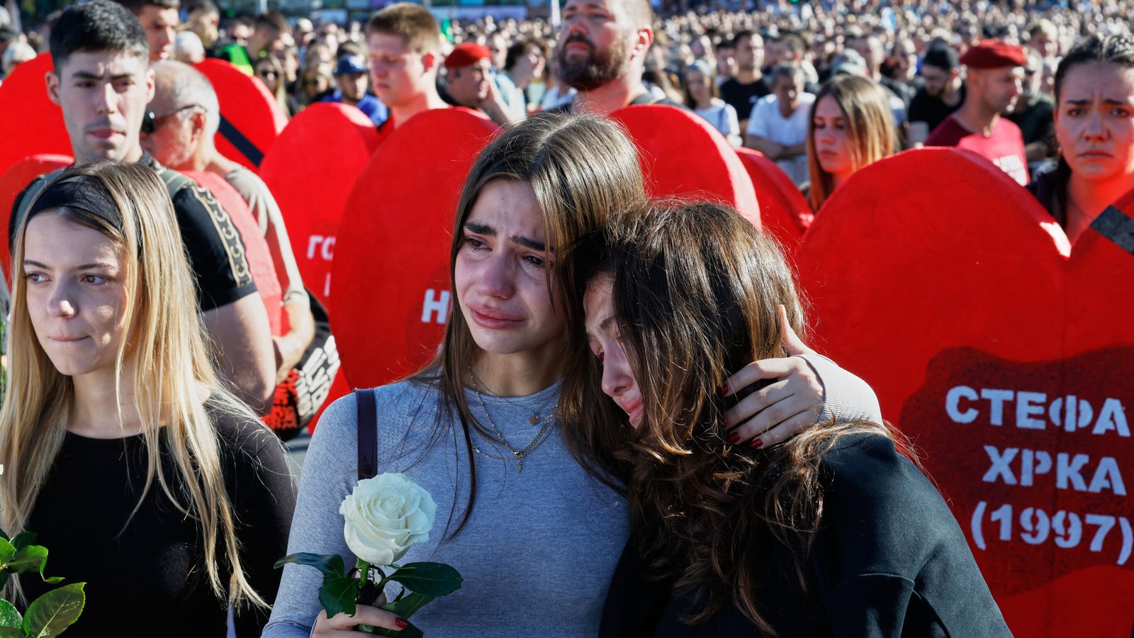 Tense days ahead as tens of thousands line streets for anniversary of Novi Sad tragedy | World News